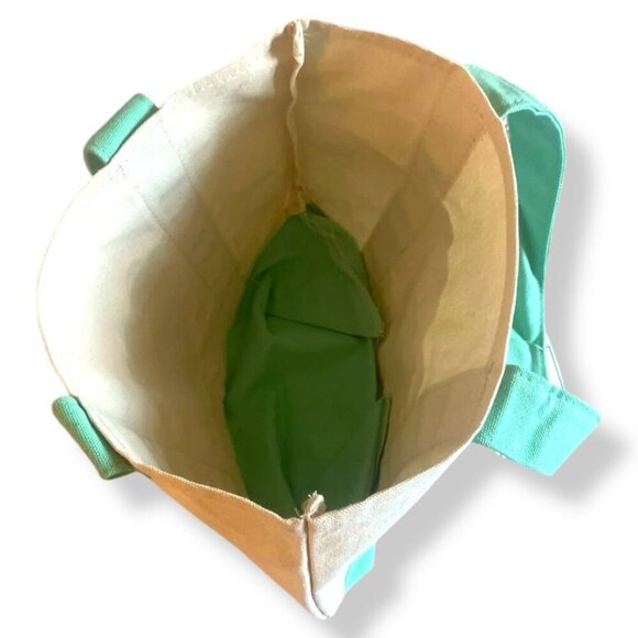 Trader Joes Mini Canvas Green Pastel Tote Bag 2025 Limited Edition - ONE BAG - Picture 3 of 5
